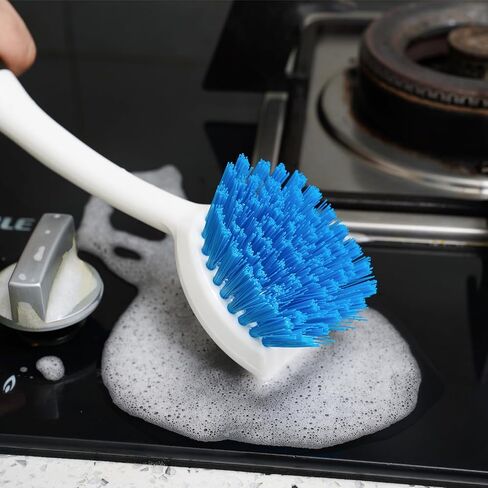 Water Bottle and Dish Scrub Brush Kit, 3-Piece Set, Cleaning Brushes for Kitchen Use, Non Slip Long Handle for Basins, Sinks, Dishwashers, Pots, Cups, Round Head in Kuwait