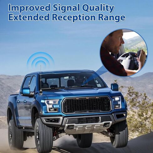 Bingfu VHF Nmo هوائي ثنائي النطاق VHF UHF 136-174 ميجا هرتز 400-470 ميجا هرتز مع خسارة منخفضة 16.5 قدم RG58 كابل تثبيت قوس الشفاه جبل هوائيات لسيارة شاحنة موبايل هام راديو راديو الهواة راديو البحرية VHF in Saudi Arabia