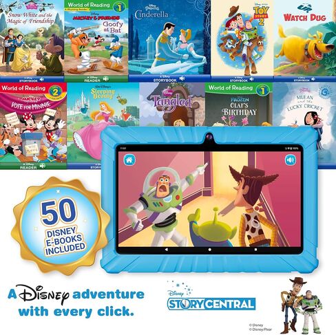 Contixo Kids Tablet Bundle V8, 7-inch HD, Ages 3-7 Toddler Learning Tablet with Camera, WiFi, Parental Control & Kid Safe Bluetooth On The Ear Headphones Bundle Purple, Perfect for Back to School in Saudi Arabia