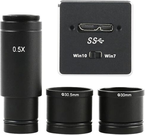 High Speed Micro USB 3.0 USB 3.0 5MP Industrial CMOS Microscope Camera Electronic Digital Eyepiece Mini C Mount Video Camera (with 300x Lens) in Saudi Arabia
