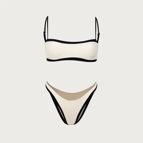 Catalpalev Women's Swimsuit High-Waisted Slimming Two Piece Beach Bikini Set Bathing Suit Swimwear in Saudi Arabia