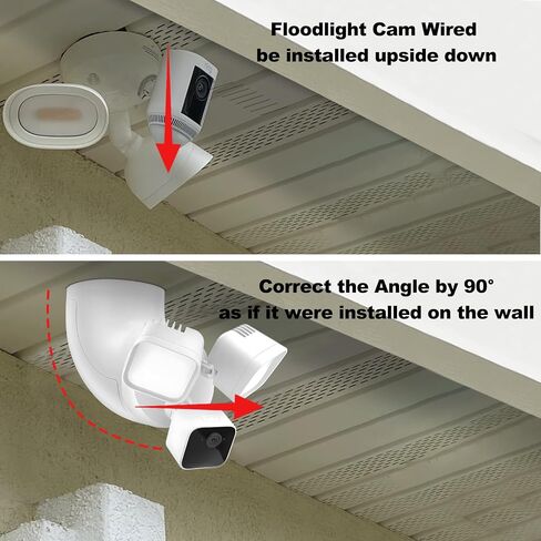 Eave Mount for Ring Floodlight Cam Wired, Ring Smart Lighting Floodlight Wired, Blink/Roku Wired Floodlight Camera - White in Saudi Arabia