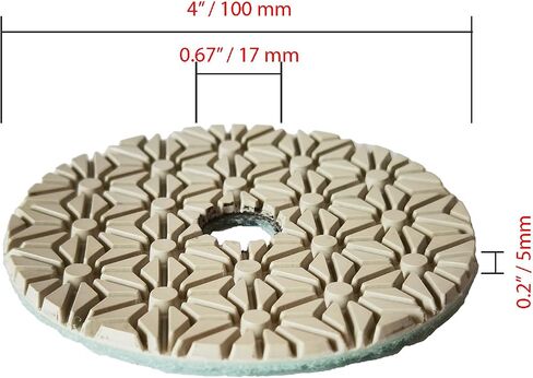 Diamond Polishing Pads 100mm 4" Inch Wet/Dry 3 Step 3 Pcs Abrasive Disc for Concrete Marble Quartz Granite Countertop Stone (3 Pcs/Kit) in Saudi Arabia