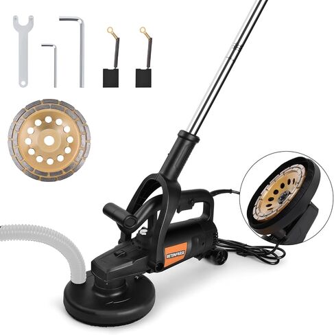 3800W Concrete Floor Grinder with Handle & Dust Shroud, 6 Speeds Control 6000RPM Concrete Floor Polisher Concrete Sander 7 Inch Concrete Surface Grinder Machine for Grinding Concrete Cement Marble in Saudi Arabia