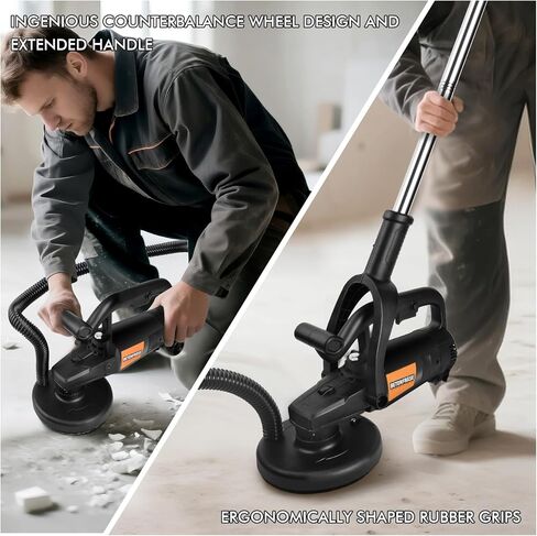 3800W Concrete Floor Grinder with Handle & Dust Shroud, 6 Speeds Control 6000RPM Concrete Floor Polisher Concrete Sander 7 Inch Concrete Surface Grinder Machine for Grinding Concrete Cement Marble in Saudi Arabia