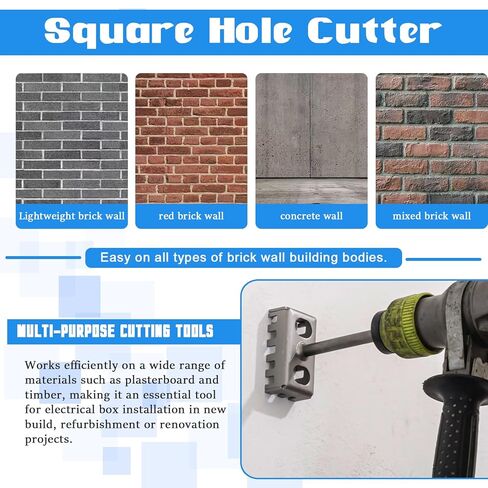 Creative Square Hole Cutter for Electrical Box, Model 86 Electric Box Square Hole Cutter for Brick Concrete Cement Stone in Kuwait