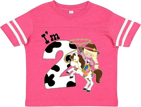 inktastic I'm Two-Cowgirl Riding Horse Birthday Toddler T-Shirt in Saudi Arabia