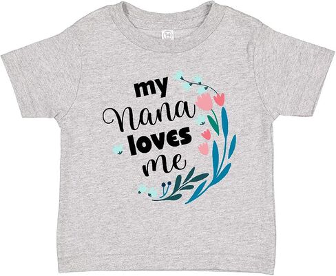 inktastic My Nana Loves Me Granddaughter Toddler T-Shirt in Saudi Arabia