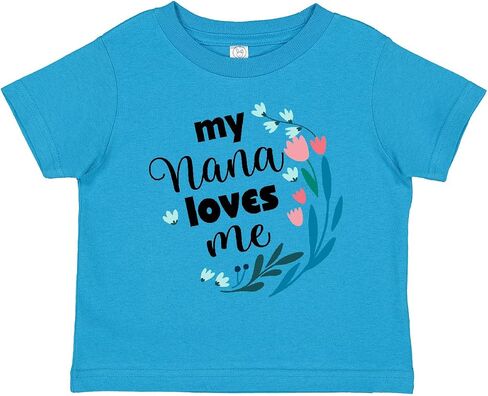 inktastic My Nana Loves Me Granddaughter Toddler T-Shirt in Saudi Arabia