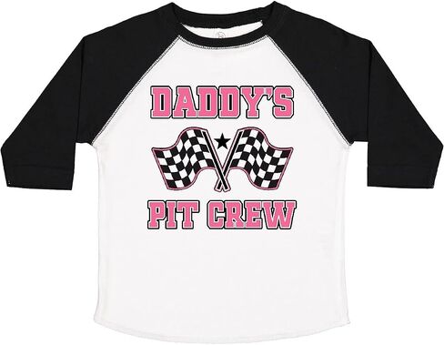 inktastic Daddy's Pit Crew Design with Checkered Flags Toddler T-Shirt in Saudi Arabia