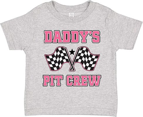inktastic Daddy's Pit Crew Design with Checkered Flags Toddler T-Shirt in Saudi Arabia