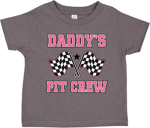 inktastic Daddy's Pit Crew Design with Checkered Flags Toddler T-Shirt in Saudi Arabia