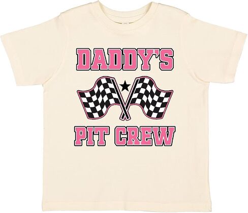 inktastic Daddy's Pit Crew Design with Checkered Flags Toddler T-Shirt in Saudi Arabia