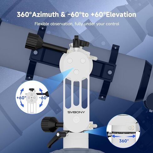 SVBONY SV225 Mini Alt-Azimuth Mount, Adjustable Telescope Alt-Azimuth Mount, Load-Bearing 5kg, No Return No Empty Travel, CNC Hollow Structure, Lightweight Portable Altazimuth for Astronomy Beginners in Saudi Arabia