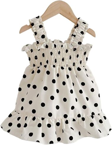 Baby Girl Summer Polka - Dot Sundress - Ideal for 3M - 24M in Saudi Arabia
