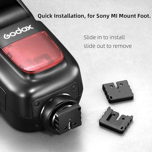Godox 2 Pack Hot Shoe Mount Foot Case لـ Sony Mi Mount Foot.for Godox X2S و X3S و Xpros و Xproiis و V1s و V1pros و V100s و TT600S.v350s و TT685S و TT685IIS و V860S و V860IIS و V860IIIS. in Kuwait