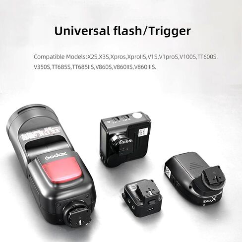 Godox 2 Pack Hot Shoe Mount Foot Case لـ Sony Mi Mount Foot.for Godox X2S و X3S و Xpros و Xproiis و V1s و V1pros و V100s و TT600S.v350s و TT685S و TT685IIS و V860S و V860IIS و V860IIIS. in Kuwait