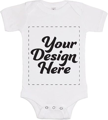 Custom Baby Bodysuit Design Your Own Body suit Add Print Text/Image Personalized Ultra Soft Cotton Baby Boy & Girl in Saudi Arabia
