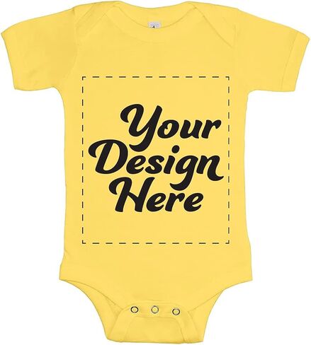 Custom Baby Bodysuit Design Your Own Body suit Add Print Text/Image Personalized Ultra Soft Cotton Baby Boy & Girl in Saudi Arabia