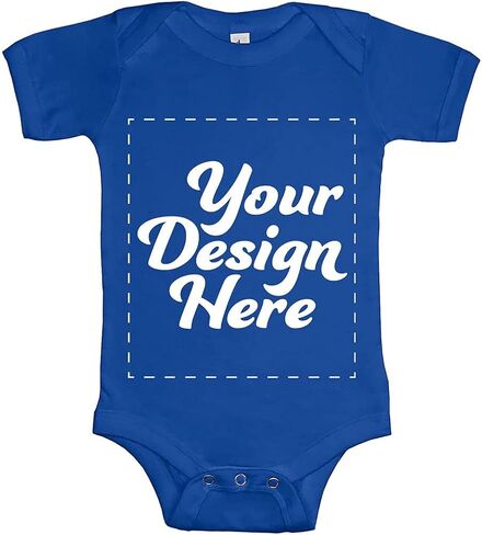 Custom Baby Bodysuit Design Your Own Body suit Add Print Text/Image Personalized Ultra Soft Cotton Baby Boy & Girl in Saudi Arabia