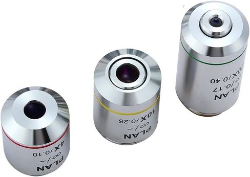 195 Microscope Objective 4X10X20X Achromatic Objective Infinity Objective Microscope Accessories for Compound Magnifier Supplies, Borescopes(60X) in Saudi Arabia