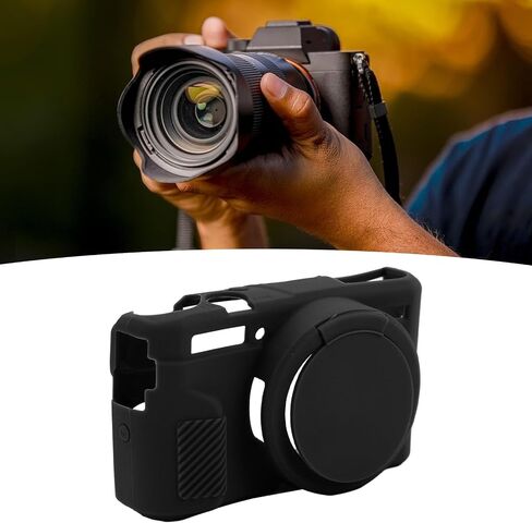 Akozon Camera Silicone Case with Lens Cover Soft Protective Skin for G7X2 Mirrorless Camera (Roseate) in Saudi Arabia