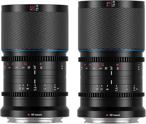 Sirui Saturn 50mm T2.9 1.6x إطار كامل من الألياف الكربونية بصري مشوهة ، عدسة Cine لكاميرات Mount RF ، أقل من 500 جرام (الزرقاء) in Kuwait