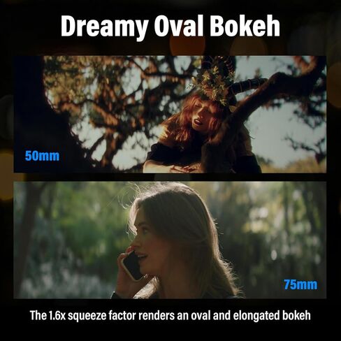 Sirui Saturn 50mm T2.9 1.6x إطار كامل من الألياف الكربونية بصري مشوهة ، عدسة Cine لكاميرات Mount RF ، أقل من 500 جرام (الزرقاء) in Kuwait