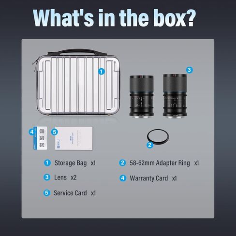 Sirui Saturn 50mm T2.9 1.6x إطار كامل من الألياف الكربونية بصري مشوهة ، عدسة Cine لكاميرات Mount RF ، أقل من 500 جرام (الزرقاء) in Kuwait
