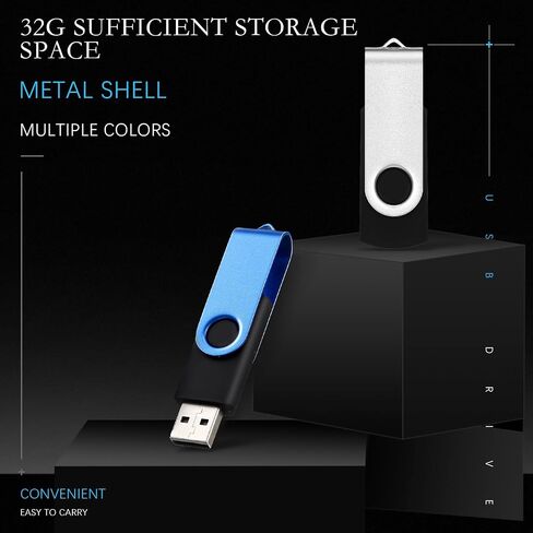 10 عبوات من محركات فلاش بسحاب مع حبل قصير وبطاقات مفاتيح وحافظة تخزين معدنية USB 2.0 محركات ابهام متعددة الحزم ذاكرة دوارة ملونة محمولة لتخزين البيانات (64GB) in Saudi Arabia