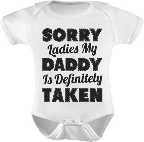 Tstars TeeStars - Sorry Ladies My Daddy Is Definitely Taken Funny Unisex Baby Bodysuit in Saudi Arabia