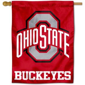 Ohio State Buckeyes Athletic Logo House Flag Banner