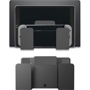 Universal Wall Mount for Laptop/Keyboard/Tablet/Kindle/Router/Modem/Cable Box Wall Shelf Holder Organizer Fit for Electronics Desk Side& Bedside Storage (Black)