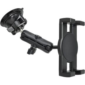 iPad Holder for Car Dashboard Windshield,Aluminum Arm Heavy Duty,Tablet Suction Mount for Window, Compatible with 6.5-12.9" Tablets/,1" Ball Mount