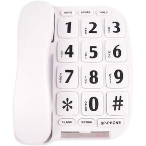 Elderly Phones Landline Large Numbers Vision Impaired Landlines Phones for House Amplified Phones for Seniors Hard of Hearing Big Button Corded Phones Wall Telephones