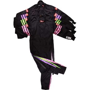 RaceQuip Racing Driver Fire Suit One Piece Single Layer SFI 3.2A/ 1 Black Junior XX-Small 1959990