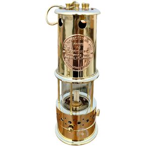 Large Vintage Solid Brass Working Nautical Miner Lamp Oil Ship Lantern Maritime Christmas Gift