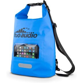 H2O Audio Floating Dry Bag, 100% Waterproof, Roll Top Closure with a Sealed Smart Phone Window Case,10L Sack for Swimming, Kayaking, Boating, Fishing, Camping and Hiking in Kuwait