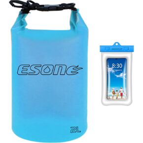 حقيبة جافة مقاومة للماء للنساء والرجال، 2L/ 5L/ 10L/ 15L/ 20L حقيبة ظهر خفيفة الوزن وشفافة للتخزين الجاف مع حافظة هاتف رائعة للسباحة وركوب القوارب والتخييم والشاطئ in Kuwait