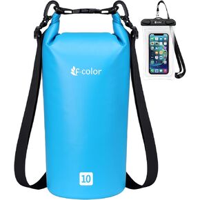 F-color Waterproof Dry Bag - Roll Top Sack Dry Bag Waterproof Keeps Gear Dry for Kayaking, Beach, Camping, Fishing, Lightweight Dry Bag Crossbody with Waterproof Phone Case, 5L/10L/20L/30L/40L