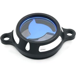 Engine Oil Filter Clear Cover Cap Compatible With YAMAHA WR250F WR450F YZ250F YZ250FX YZ450F YZ450FX 2015-2022 WR YZ 250F 450F 2021 2020 2019 2018 2017 Motorcycle (Blue)