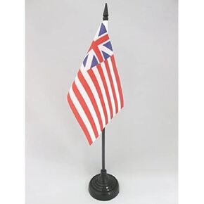 AZ FLAG Grand Union Table Flag 4'' x 6'' - USA - American Desk Flag 15 x 10 cm - Black Plastic Stick and Base
