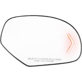 X AUTOHAUX Car Rear View Passenger Right Side Heated Mirror Glass Replacement LED Turn Signal for GMC Sierra 1500 3500 HD for Escalade for Avalanche for Silverado for Suburban