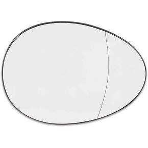X AUTOHAUX Mirror Glass Heated with Backing Plate Passenger Side Right Side Rear View Mirror Glass for BMW for Mini Cooper 2007-2015
