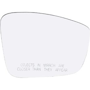 Passenger Right Side Mirror Glass Assembly With Plastic Back Plate Heated Compatible with VW Volkswagen 2011-2018 Jetta MK6, 2012-2015 Passat B7, 2012-2018 Beetle Classic