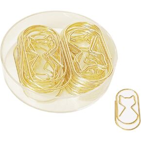Cat Paper Clips,Rose Gold Jumbo Wide 20pcs Paper Clips for Planner as Large Paper Organize for Home School Office