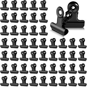 200 Pieces Metal Clips Hinge Clips 0.87 Inch Small Bull Binder for Office, School, Paper, Photos, Picture, Maps, Poster, Drawings, Art Work, Papers, Clipboard, Price Tag (Black)