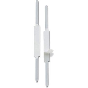 Officemate Self Adhesive Prong Paper Fasteners, Matte Steel Finish, 2 inch Capacity, 2.75 inch Base, Box of 100 (99858),Silver