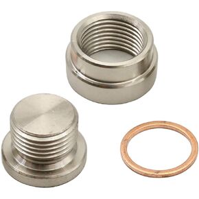 GXARTS 12mm Transmission Drain Plug Kit Steel Bung & Steel Plug+Washer Transmission Sump Drain Plug Oil pan drain plug (Weld In)
