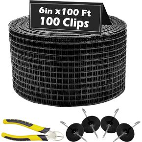 100FT Solar Panel Bird/Critter Guard Anti-Rust with 100 Fastener Clips Rooftop Solar Panel Bird Wire Screen, Removable Without Damage (6 Inch x 100 Feet)